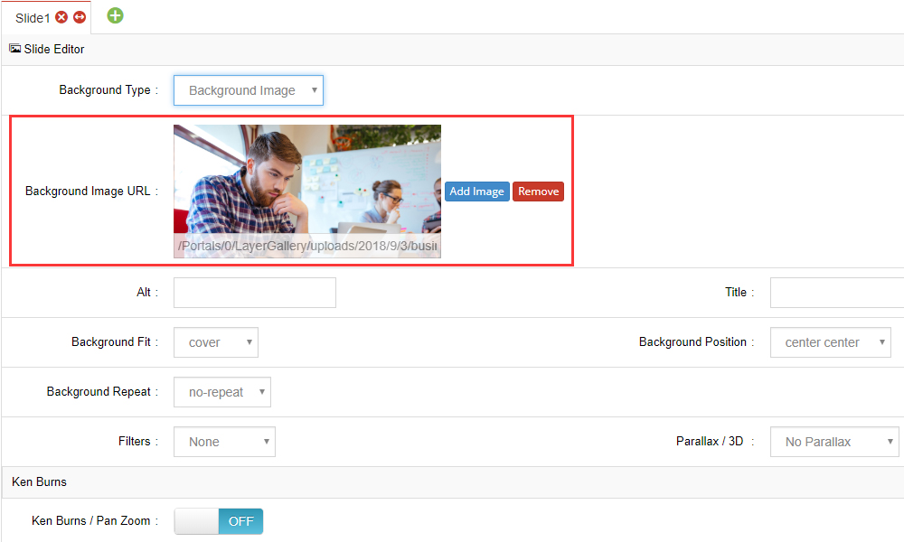 Upload a background image