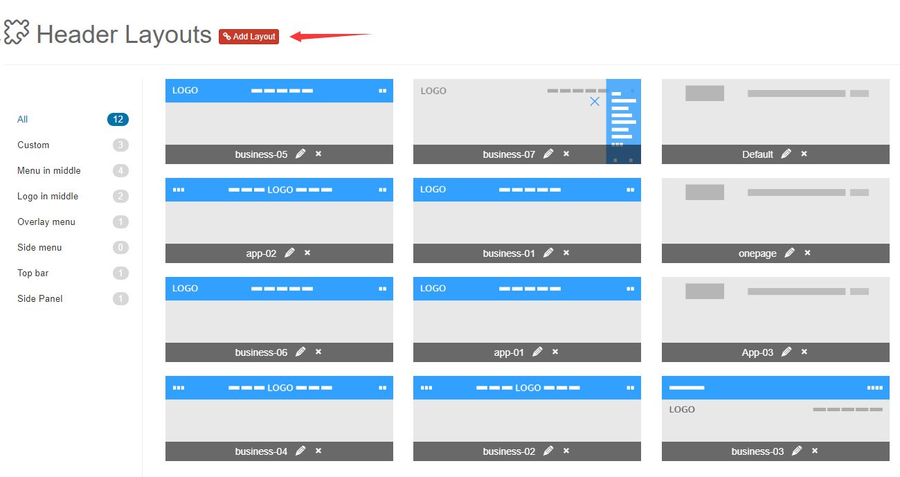 Header Layouts