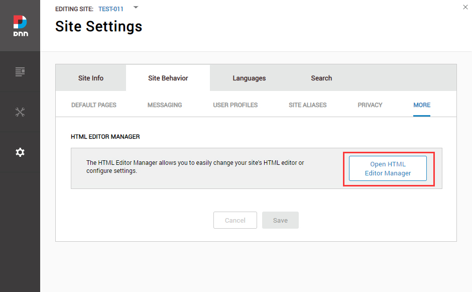 Open HTML Editor Manager