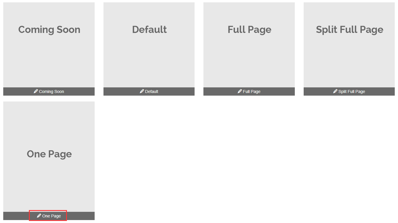 Choose One Page