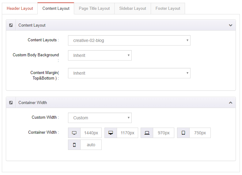 Content Layout
