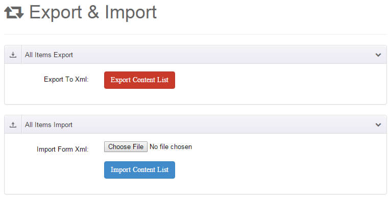 Export & Import