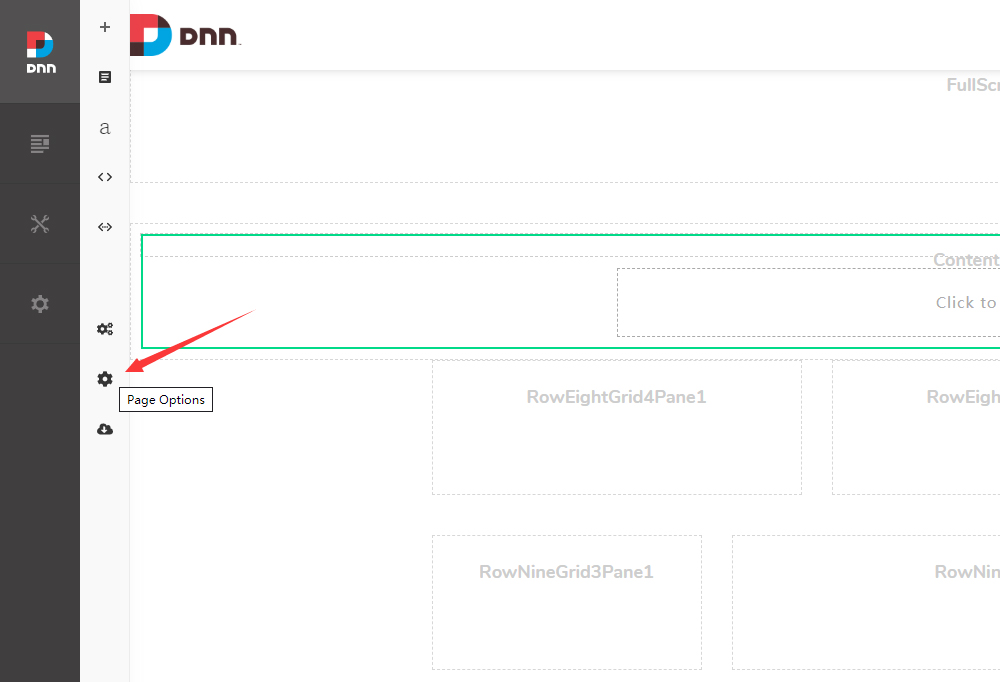 Page Options icon