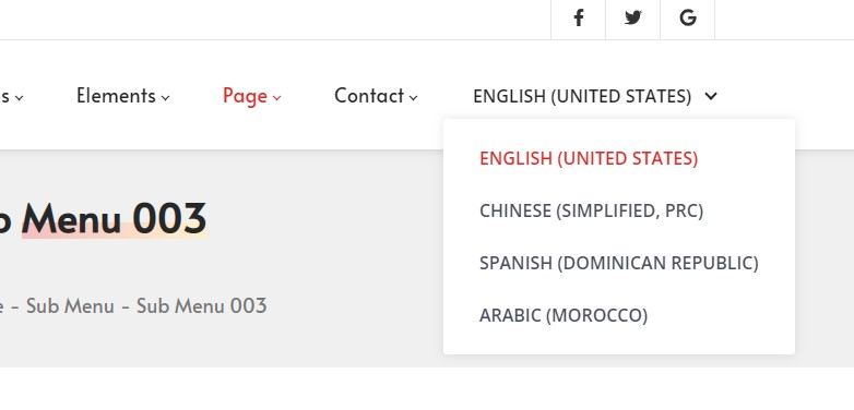 Language display types