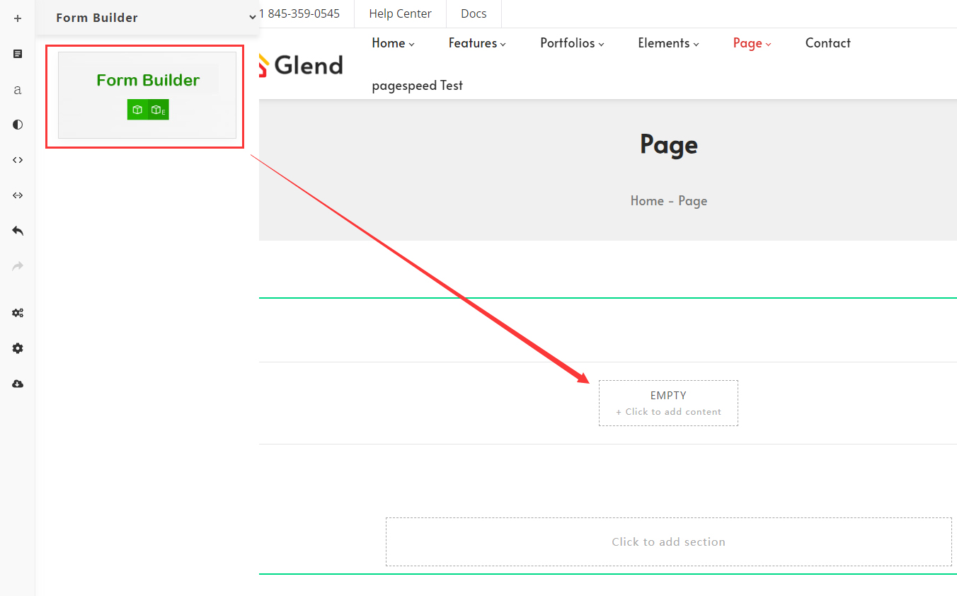 Add a form content block