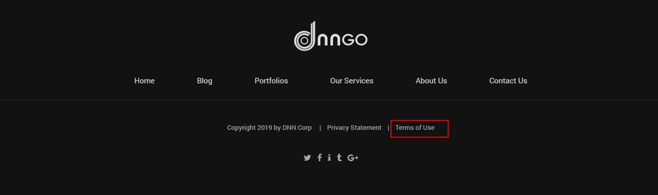 Terms Of Use text