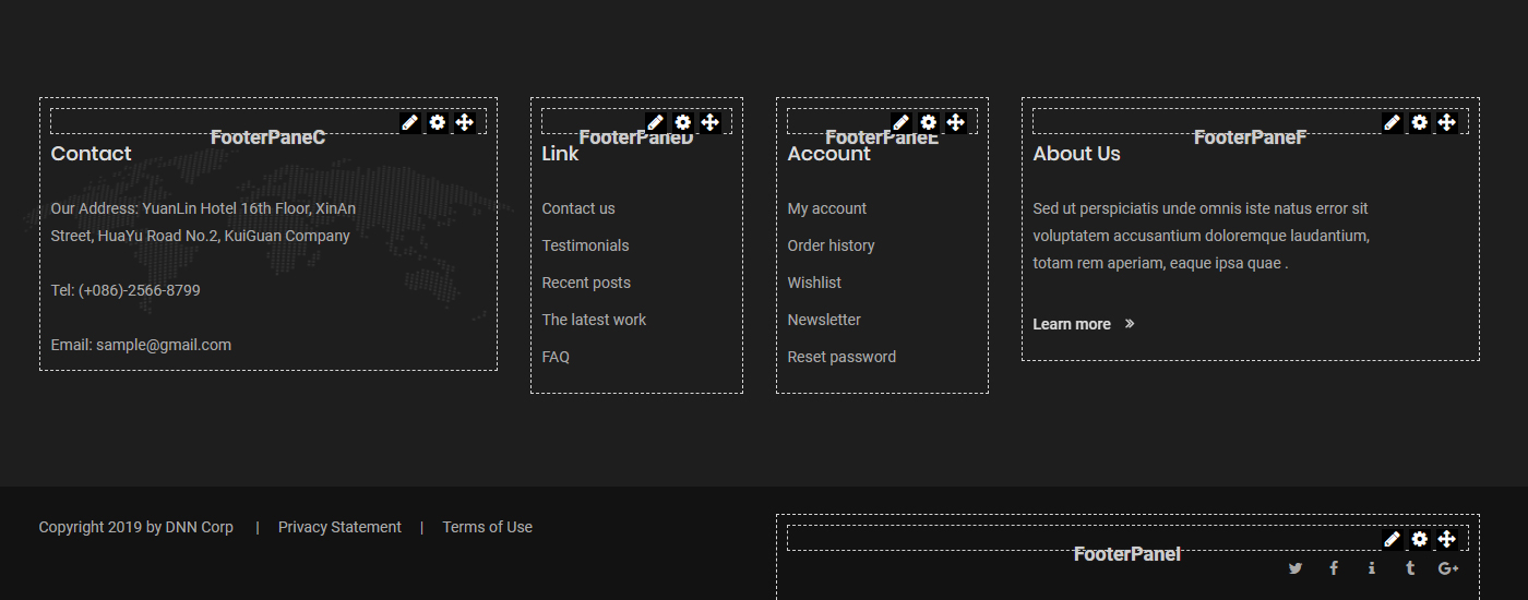 Footer Layout