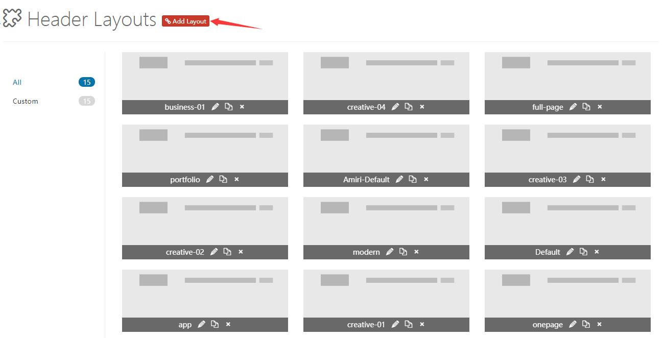 Header Layouts