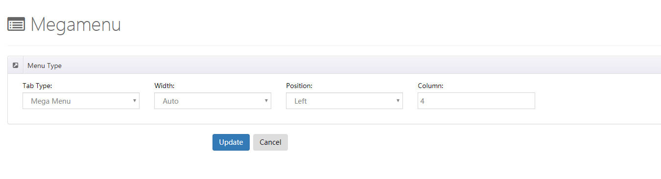 Width settings