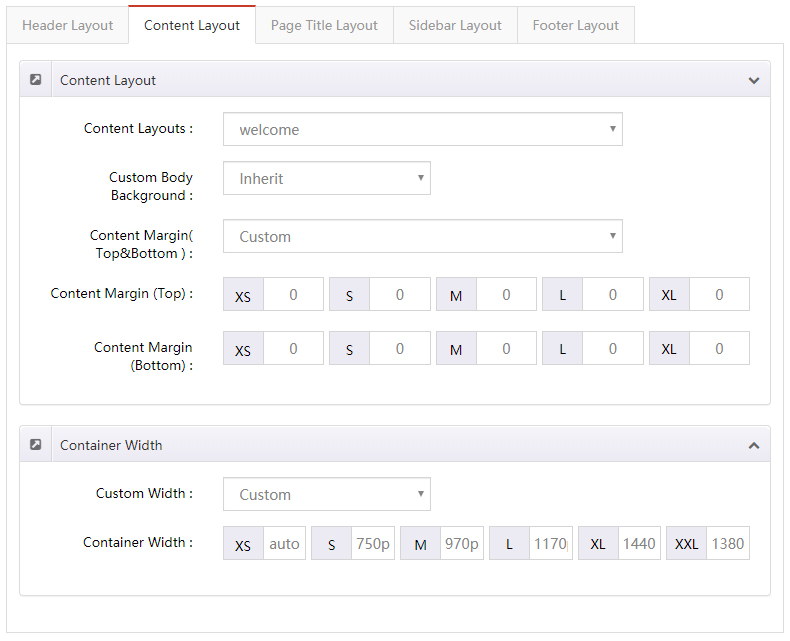 Content Layout