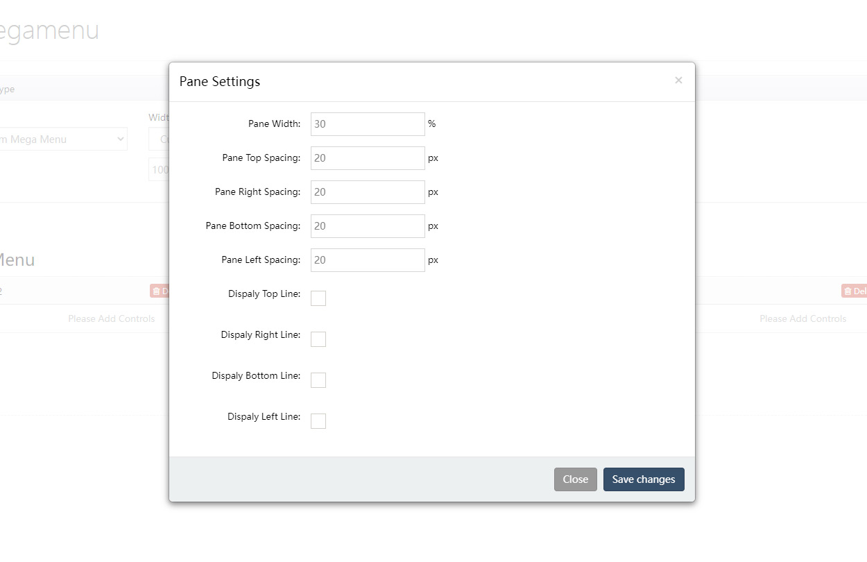 Pane editing