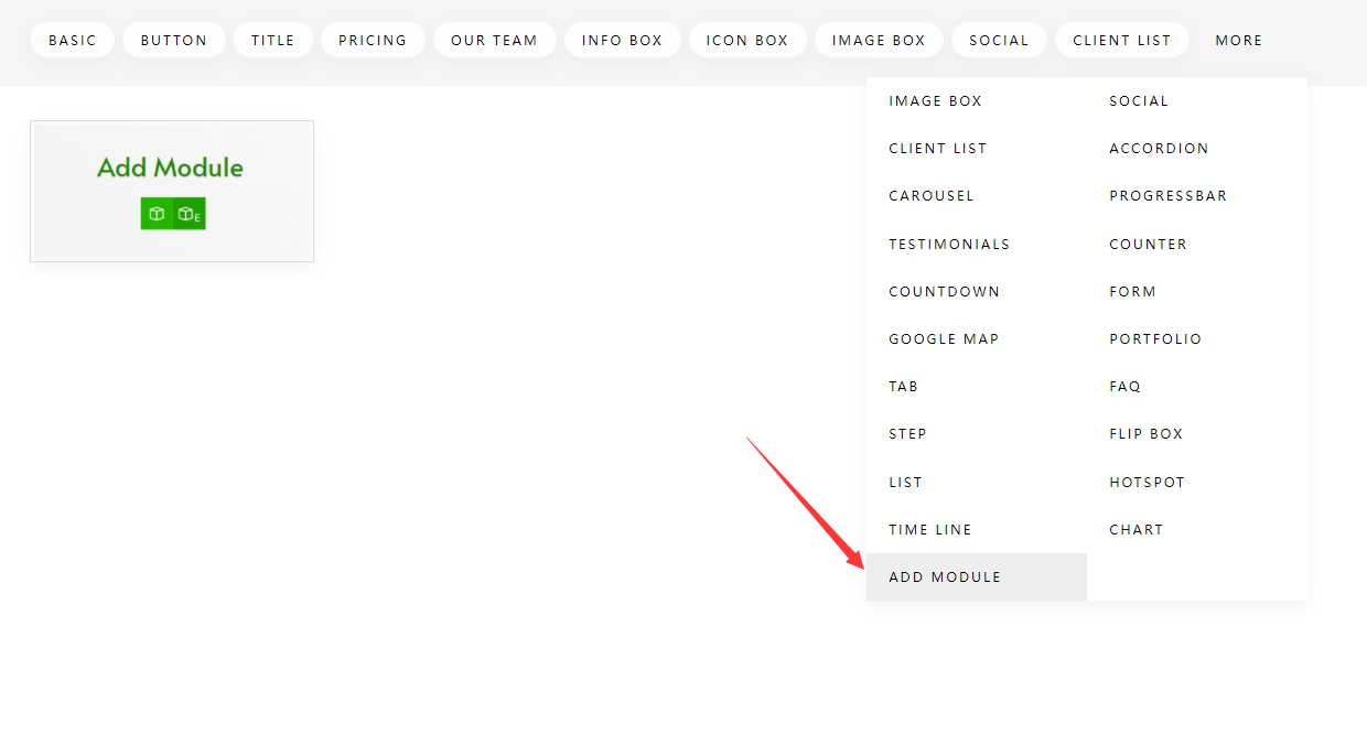 Select Add Module