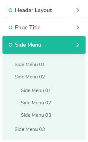 Menu level