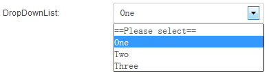 DropDownList settings