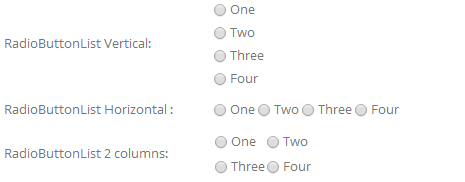 RadioButtonList settings