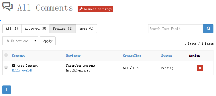 Comment list