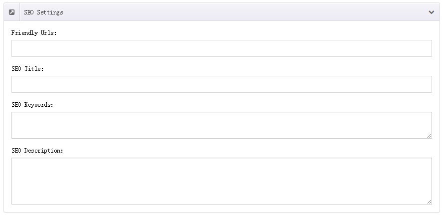 SEO settings