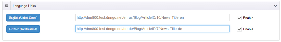 Language links