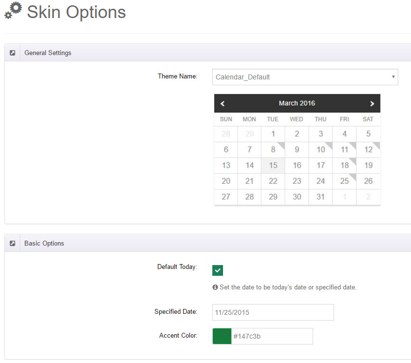 Effect options