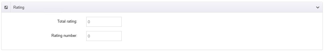 Rating settings